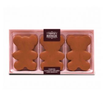 Coffret 3 oursons guimauves chocolat au lait 90g - Le Comptoir de Mathilde