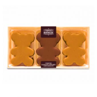 Coffret 3 oursons guimauves chocolats & blanc au caramel 90g - Le Comptoir de Mathilde