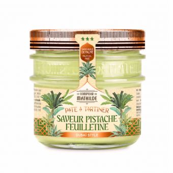 Pâte à tartiner blanc saveur pistache feuilletine Dubaï style 250g - Le Comptoir de Mathilde