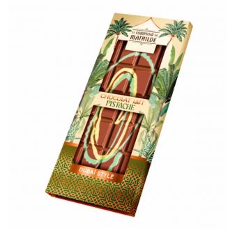 Tablette lait pistache Dubaï style 100g - Le Comptoir de Mathilde