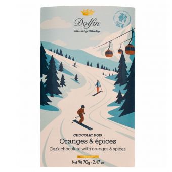 Tablette chocolat noir orange et épices - Dolfin