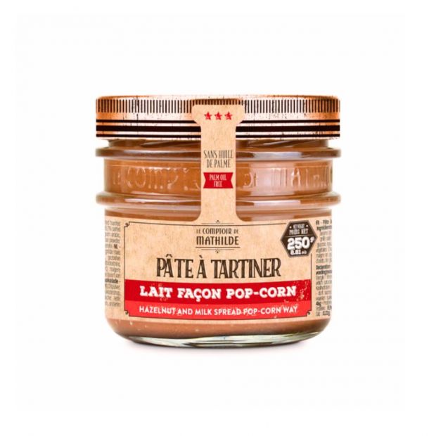 Pâte à tartiner au lait façon pop corn 250g - Comptoir de Mathilde