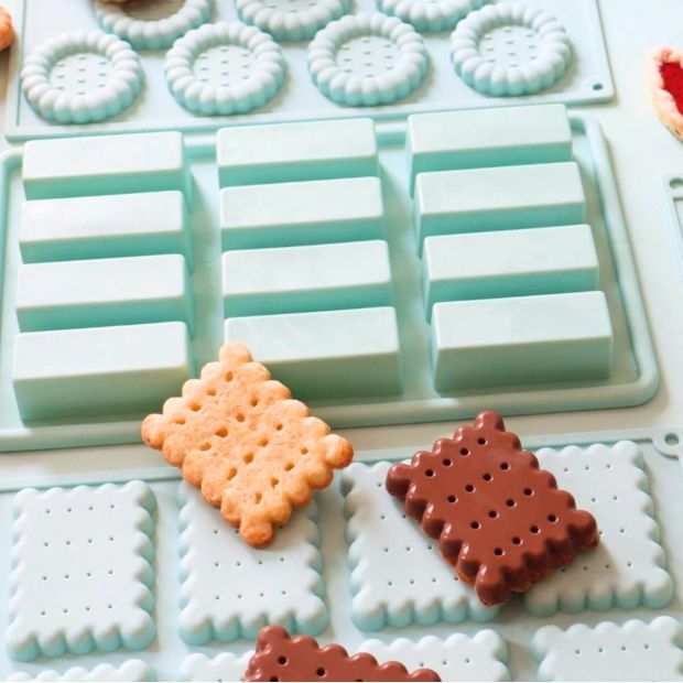 Moule silicone biscuit petit beurre - Scrapcooking