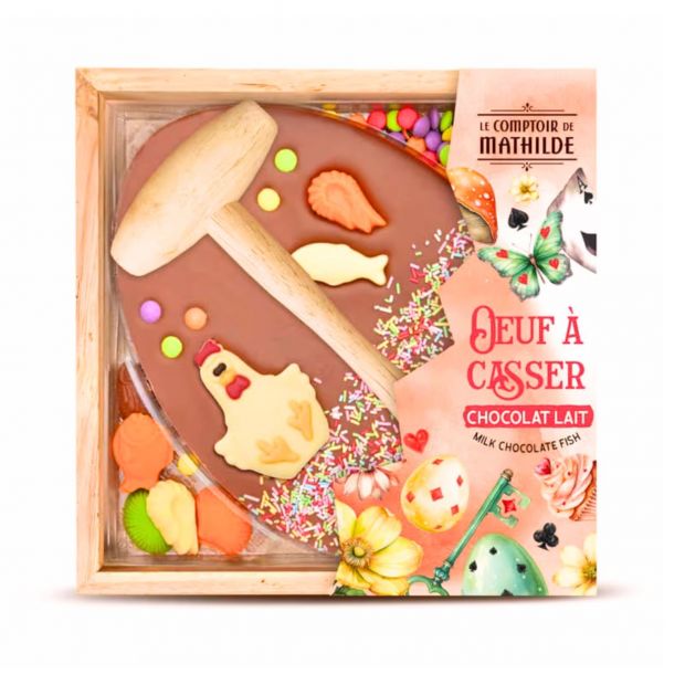 Oeuf à casser Pâques chocolat au lait 300g - Le Comptoir de Mathilde