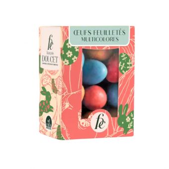 Oeufs feuilletés multicolores étui 110g - François Doucet