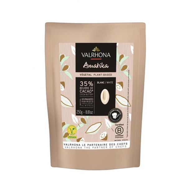 Amatika Blanc 46 % Fève 250 g - Valrhona