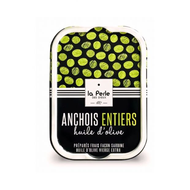 Anchois entier à l'huile d'olive 115g - La perle des Dieux