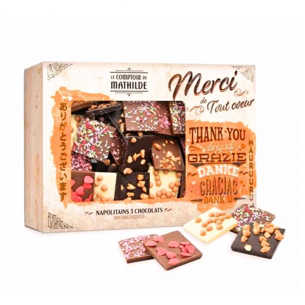 Coffret napolitain Merci Maîtresse 300g - Le Comptoir de Mathilde
