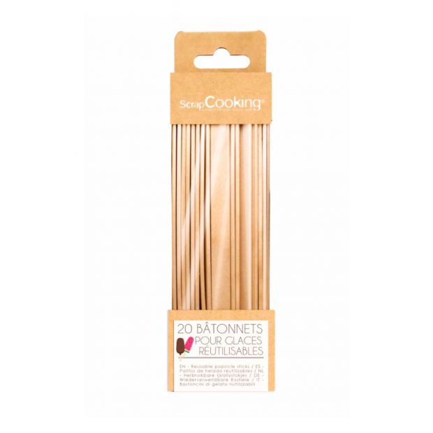 20 bâtonnets pour glace - Scrapcooking