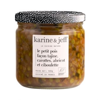 Petit pois façon tajine carottes abricot et ciboulette 320g - Karine & Jeff