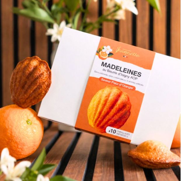 Madeleines saveur fleur d'oranger 250g - Biscuiterie Jeannette