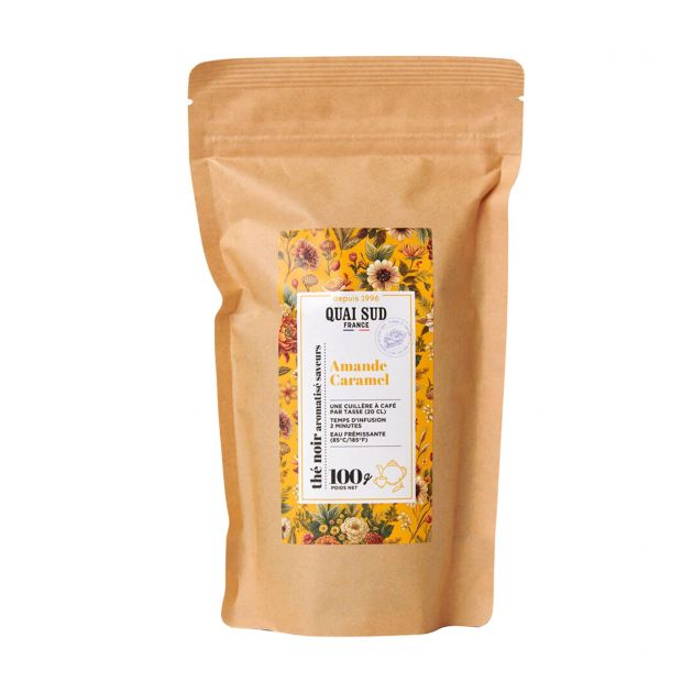 Thé Noir Amande Caramel 100g - Quai Sud