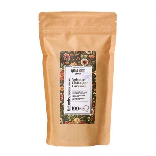Thé Noir Noisette Châtaigne Caramel 100g - Quai Sud