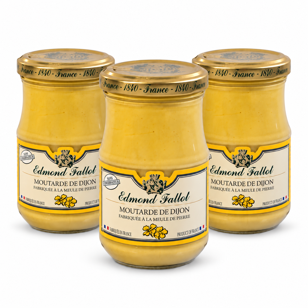Moutarde de Dijon Edmond Fallot – Lot de 3 pots
