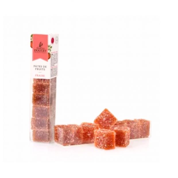 Carrés pâtes de fruits fraise 90g - Doucet