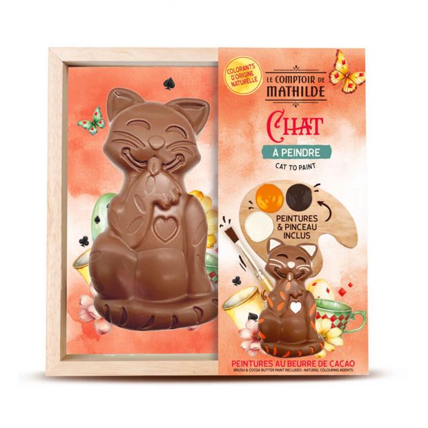 Chat à Peindre Chocolat au Lait 200 g - Comptoir de Mathilde