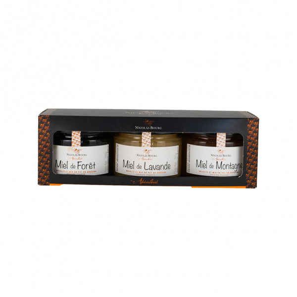 COFFRET MIEL DEGUSTATION 3 X 250 G