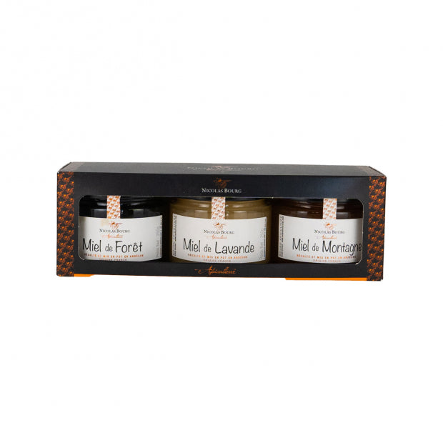 Coffret miel degustation 3 x 250 g