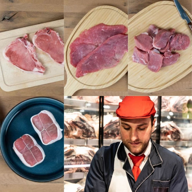 Colis de Viande de Veau de Terroir : Côtes, Escalope, Paupiette et Blanquette - environ 2,1kg