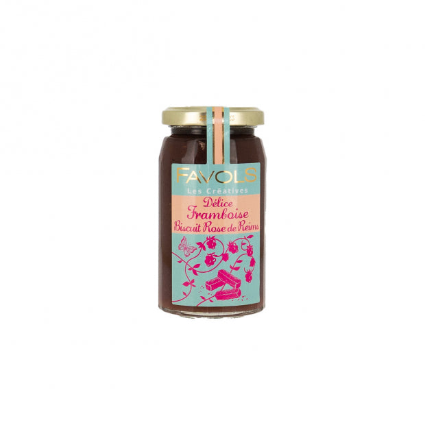 Confiture framboise biscuit rose de reims 260g