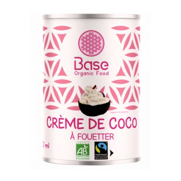 Crème de coco à fouetter aquitable bio 400ml - Base organic food