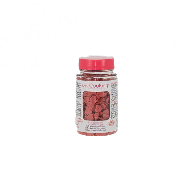Décors coeurs rouge 55g