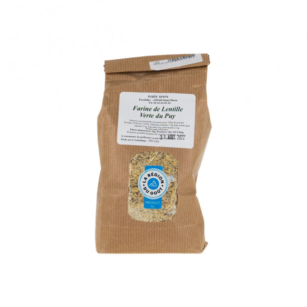 Farine de lentille verte du puy 500 g - Lentilles du Puy