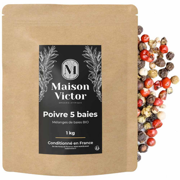 POIVRE 5 BAIES MELANGE 1KG MAISON VICTOR