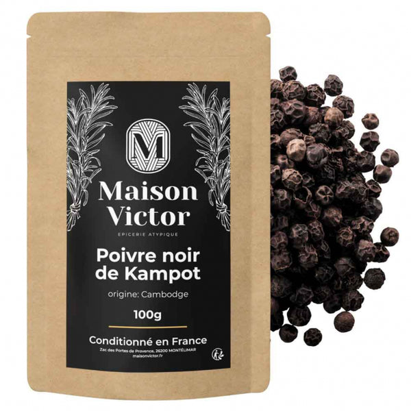 POIVRE DE KAMPOT NOIR 100G MAISON VICTOR