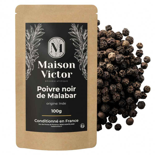 POIVRE NOIR DE MALABAR 100G MAISON VICTOR