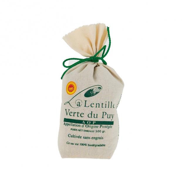 Lentilles vertes puy tissu 500 g - Lentilles du Puy