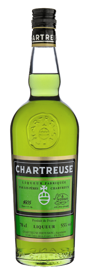 Chartreuse verte, liqueur des Pères Chartreux, 70 cl, 55 % vol. Photo du producteur.