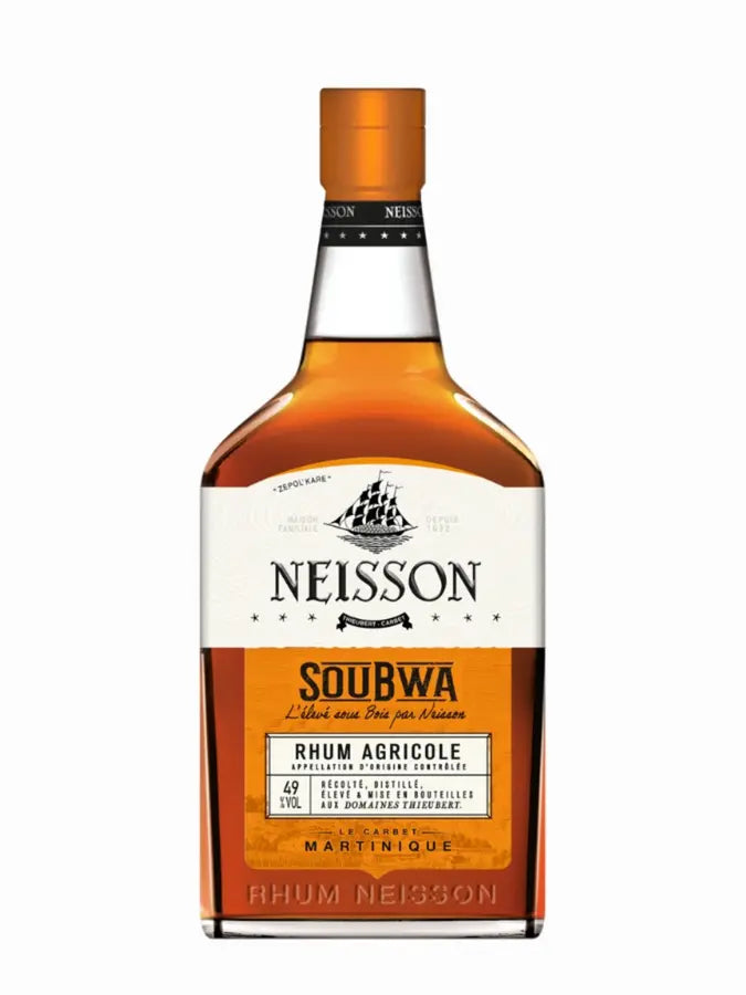 Neisson, SouBwa – Rhum agricole élevé sous bois, bouteille de 70 cl. Photo officielle de la cuvée.