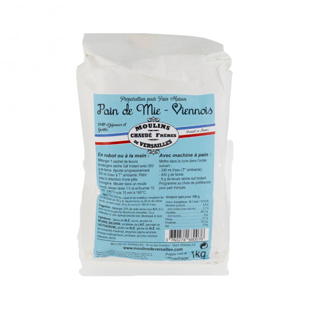Mix pain de mie viennois 1kg - Moulin de Versailles