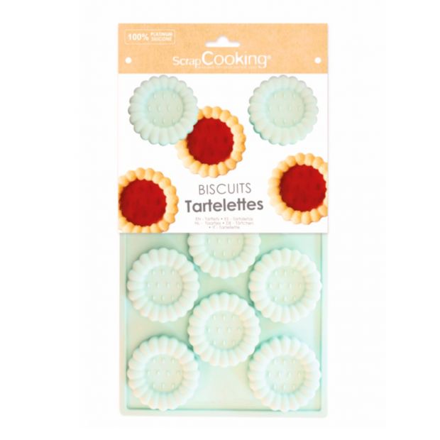 Moule en silicone biscuits tartelettes - Scrapcooking
