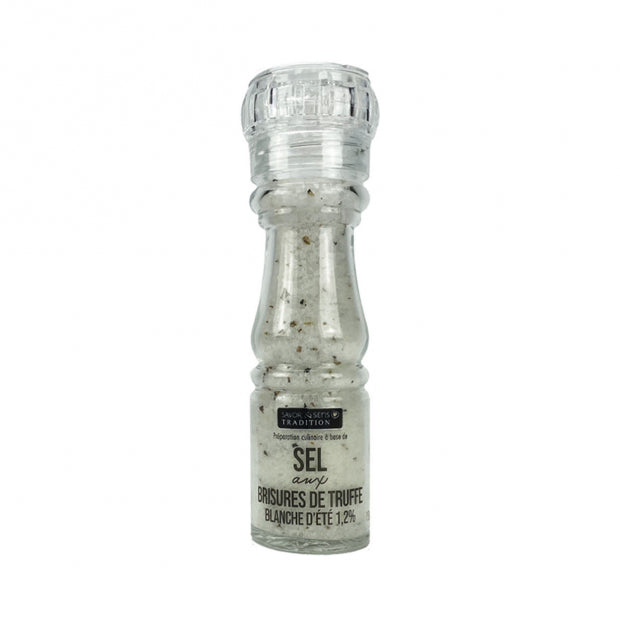 Moulin sel aux brisures de truffe blanche d'été 150 g
