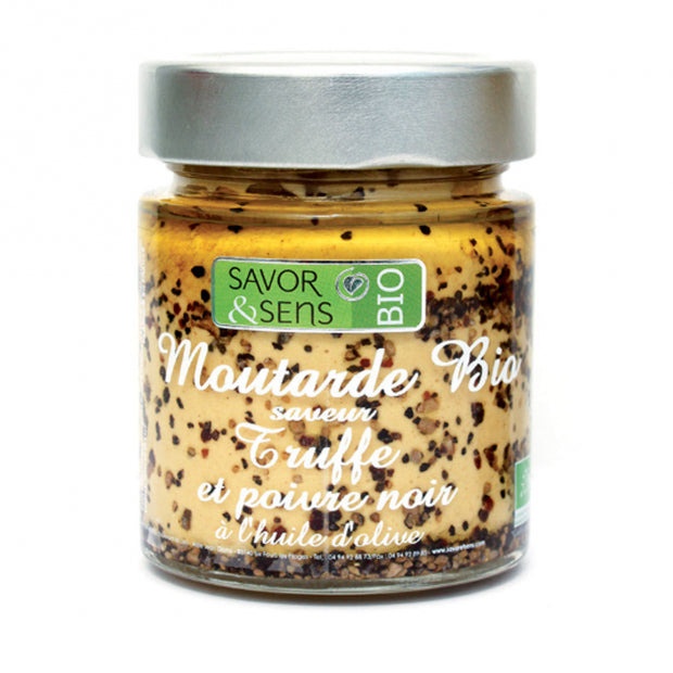 Moutarde bio truffe et poivre noir 130 g