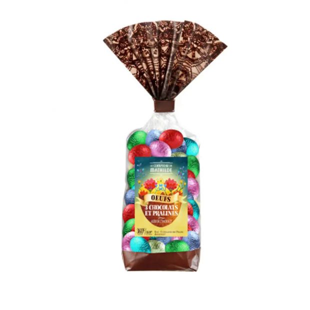 Oeufs Assortiment Chocolat Fourré et Praliné 200 g - Comptoir de Mathilde