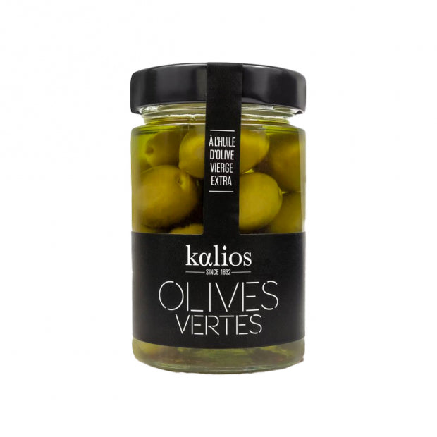 Olives vertes chalkidiki à l'huile olive 310 g