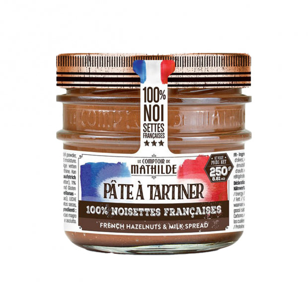 Pâte a tartiner lait noisettes 100% francaises - Comptoir de Mathilde