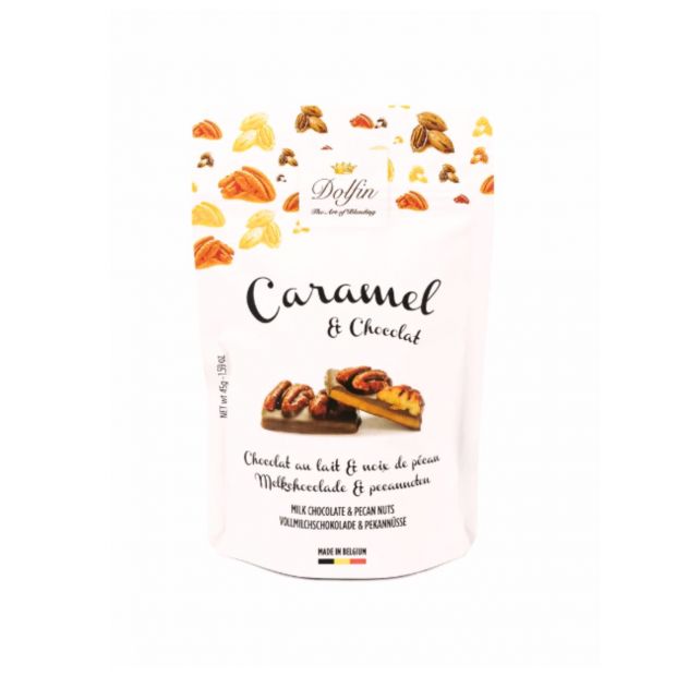 Pochon caramel & chocolat au lait et noix de pécan 45g - Dolfin
