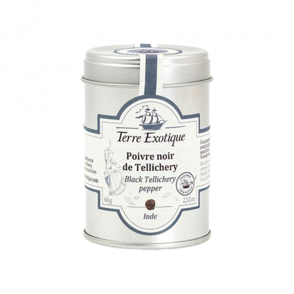 Poivre de Tellichery noir 60g - Terre Exotique