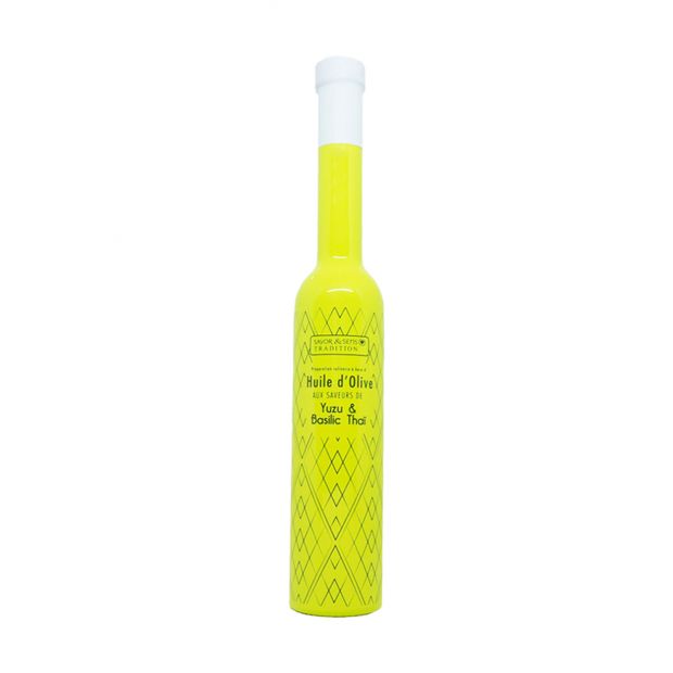 Huile olive aux saveurs de yuzu et basilic thai 20 cl- Savor & Sens