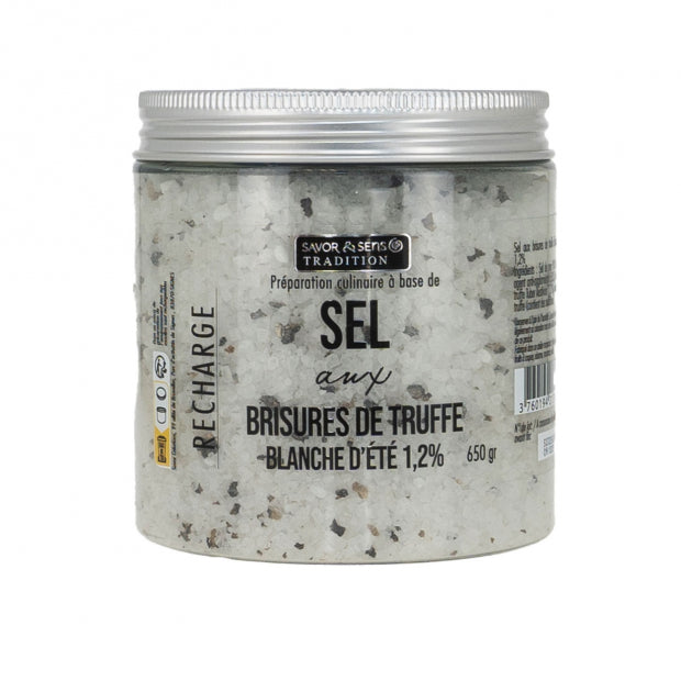 Recharge sel de mer aux brisures de truffe blanche d'été 650 g