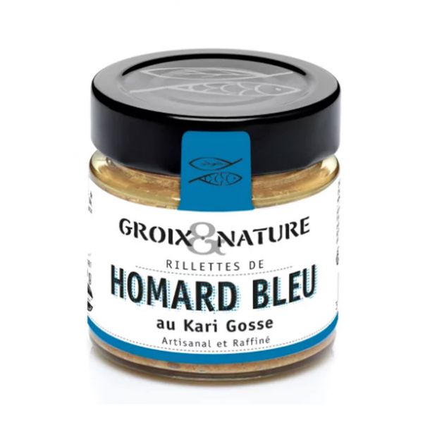 Rillettes de Homard Bleu au Kari Gosse 100 g - Groix et Nature