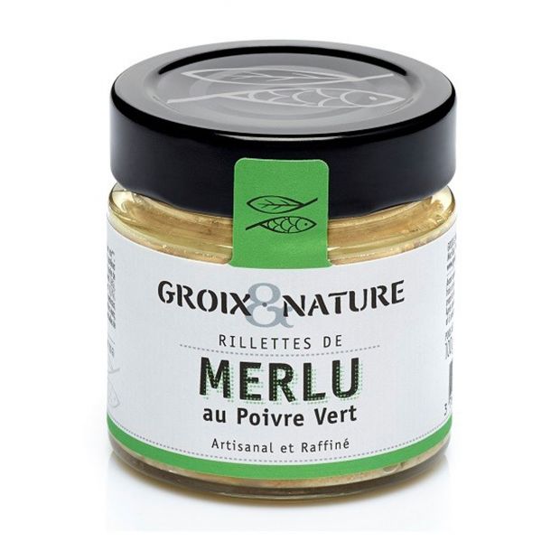 Rillettes de Merlu au Poivre Vert 100 g - Groix et Nature