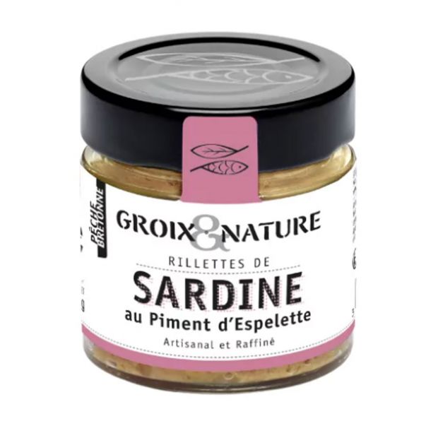 Rillettes de Sardine au Piment d'Espelette 100 g - Groix et Nature
