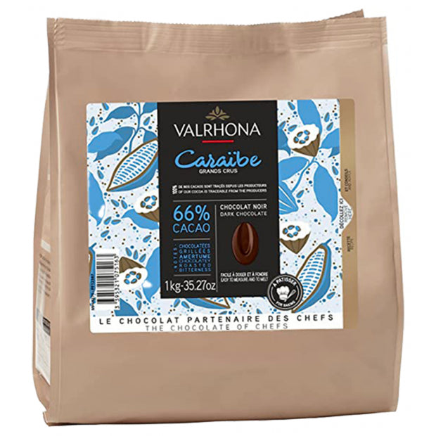 Sac fèves 1kg Caraïbe - Valrhona