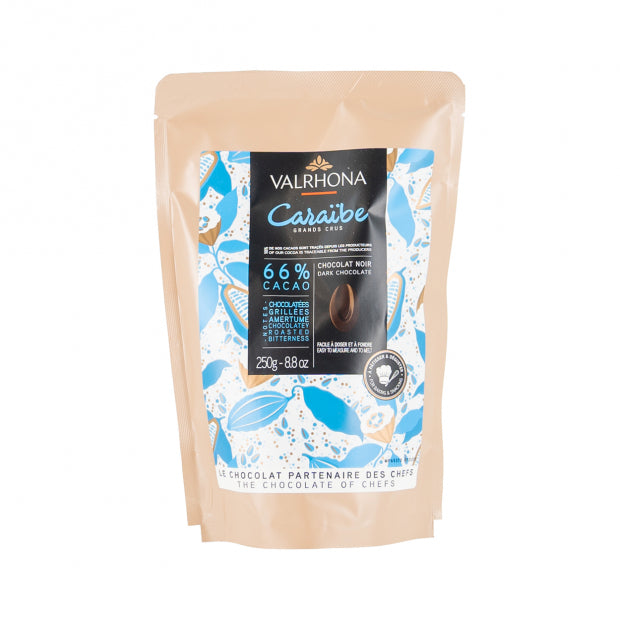 Sachet fèves Caraïbe 66% 250g - Valrhona