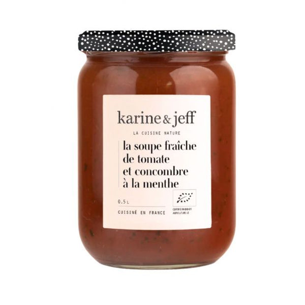 Soupe fraîche tomate concombre à la menthe 500ml - Karine & Jeff
